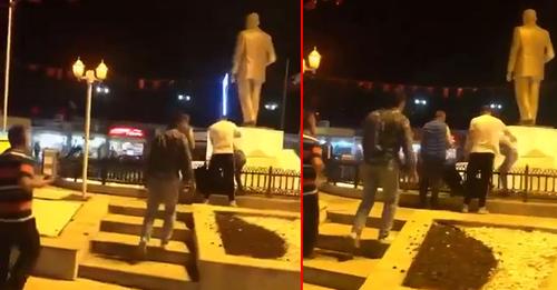 Kırklareli’de Atatürk Heykeline Taşlı Saldırıda Bulunan Kadın Gözaltına Alındı.