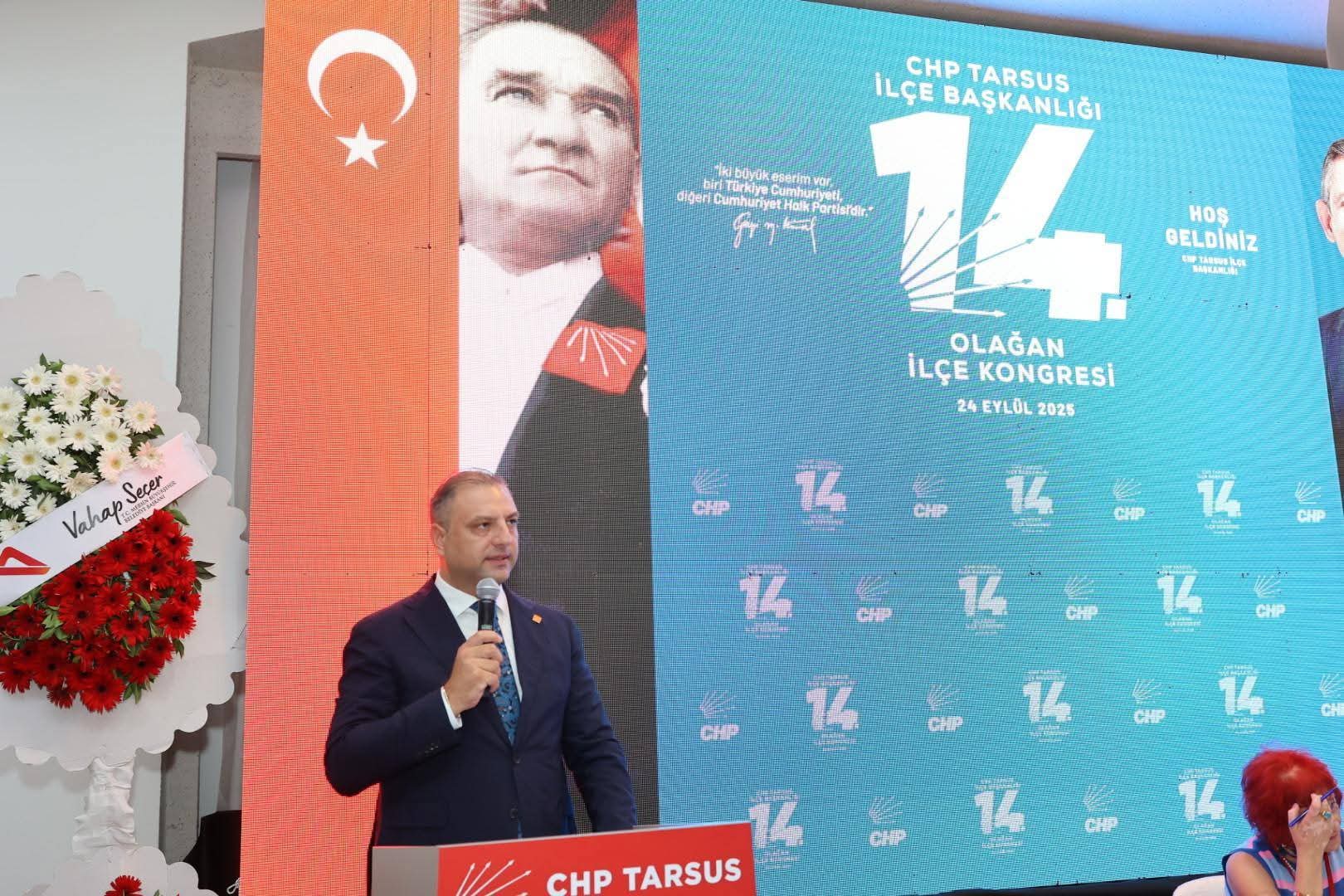 CHP TARSUS İLÇE BAŞKANLIĞINA YUSUF TIBIK SEÇİLDİ.