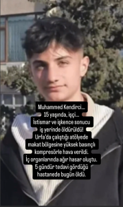 “Feci Ölüm: Kompresörün Gölgesinde Sönen Bir Çocukluk” !