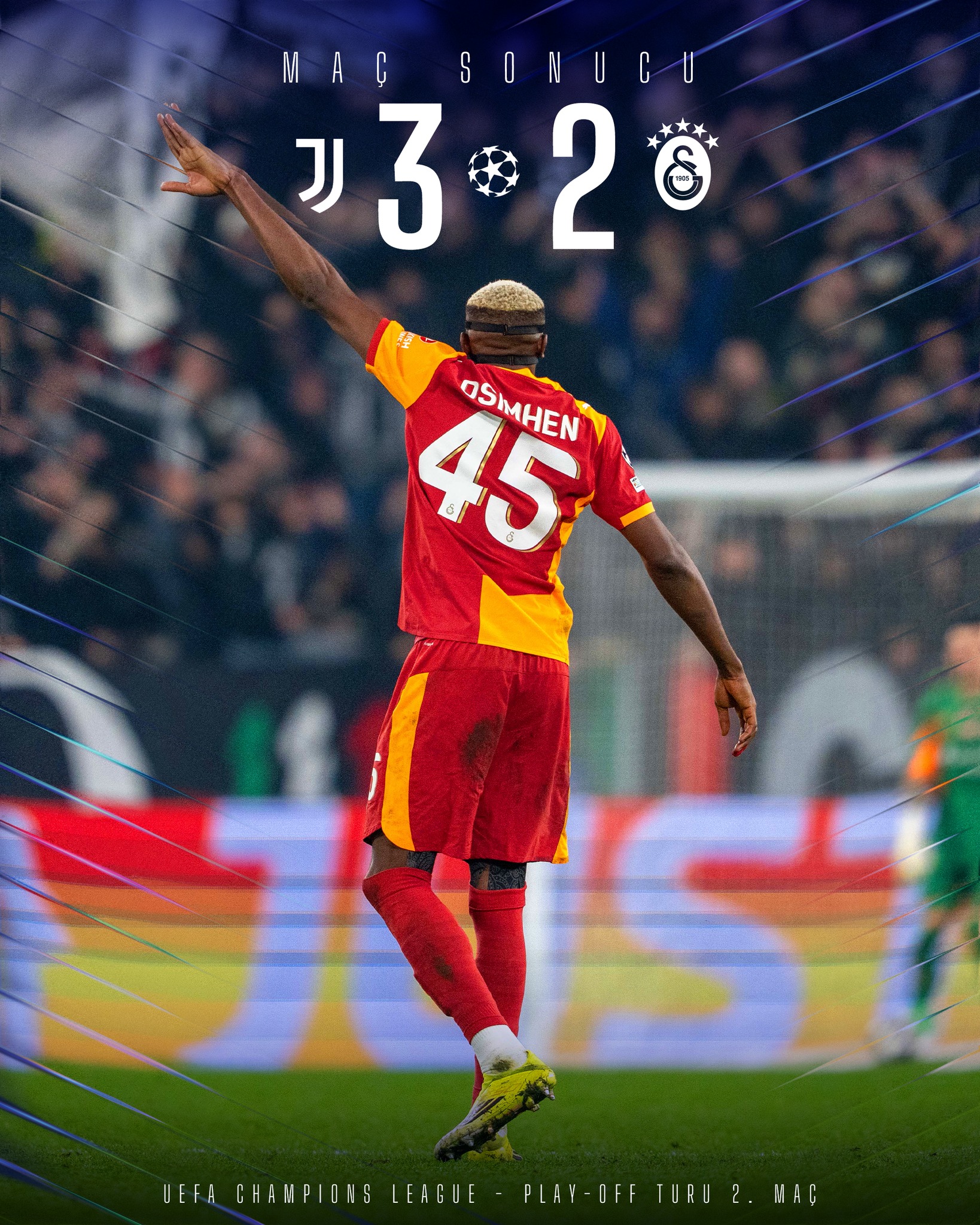 Galatasaray Şampiyonlar Ligi’nde Son 16 Turunda: Juventus 3-2 Galatasaray