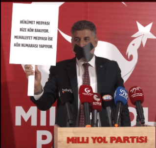 MİLLİ YOL PARTİSİ GENEL BAŞKANI REMZİ ÇAYIR’DAN İLGİNÇ PROTESTO.