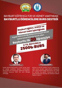 BAYBURT VAKFI’NDAN ÖĞRENCİLERE”BURS”DESTEĞİ