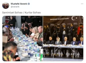 VARANK MAKAMINI UNUTUP İFTAR SOFRASINA KURTLAR SOFRASI YAZDI. ELEŞTİRİLER GECİKMEDİ