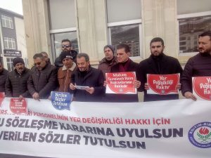 EĞİTİM BİR-SEN BAYBURT ŞUBE BAŞKANI KENAN TURAN;”Toplu sözleşme kararı uygulansın, üniversite idari personeline yer değişikliği hakkı tanınsın”Dedi