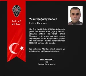 Fırat kalkanı operasyonunda polis memuru şehit oldu
