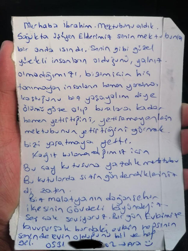 DEMİRÖZÜ'NDEN DEPREM BÖLGESİNE DUYGULANDIRAN MEKTUP
