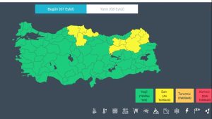 BAYBURT VE 11 İLE SARI KODLU UYARI